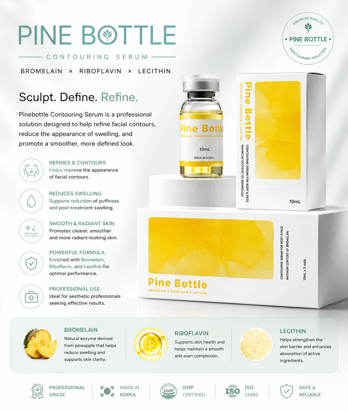PineBottle Contouring Serum (Box 5 Vials)
