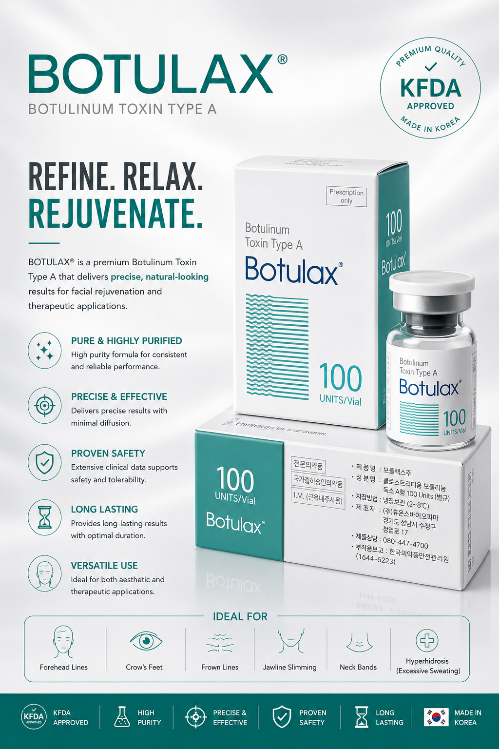 Botulax® Botulinum Toxin 100 U Type A